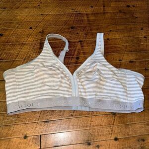 Cacique wireless 46D jersey striped cotton bra